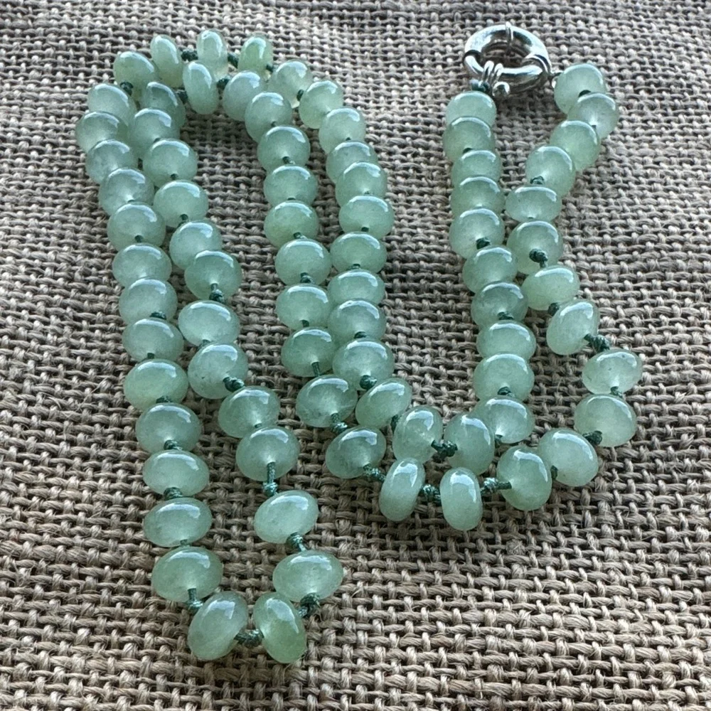Necklace Elegant Green Aventurine Beaded Necklace New
